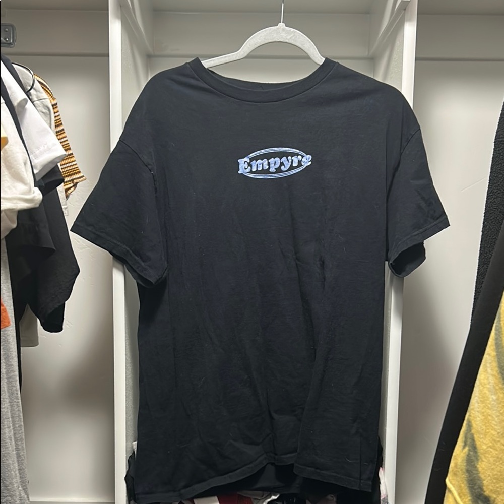 Empyre Black Tee with Light Blue Logo
